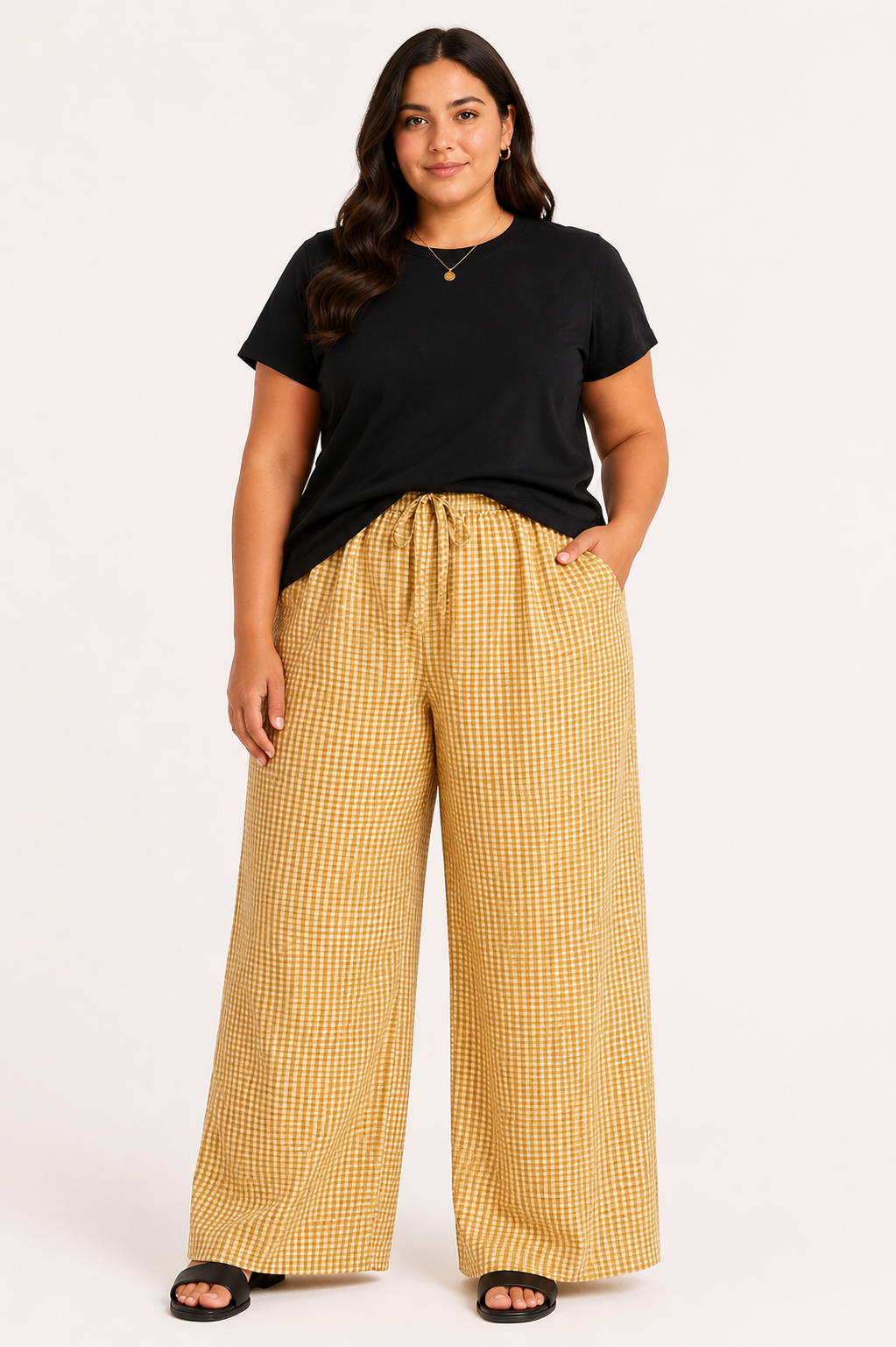 Gingham Lightweight Pants