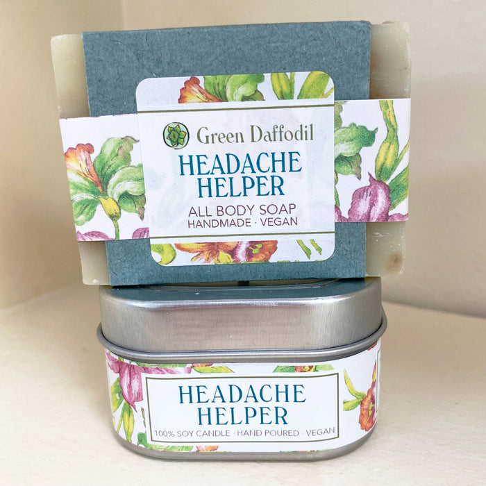 Headache Helper Candle & Soap Organdy Gift Set