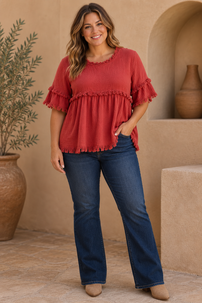 Everly Vintage Top Curvy