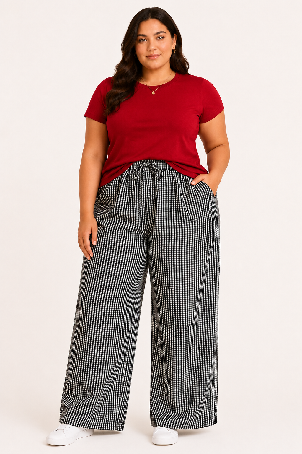 Gingham Lightweight Pants