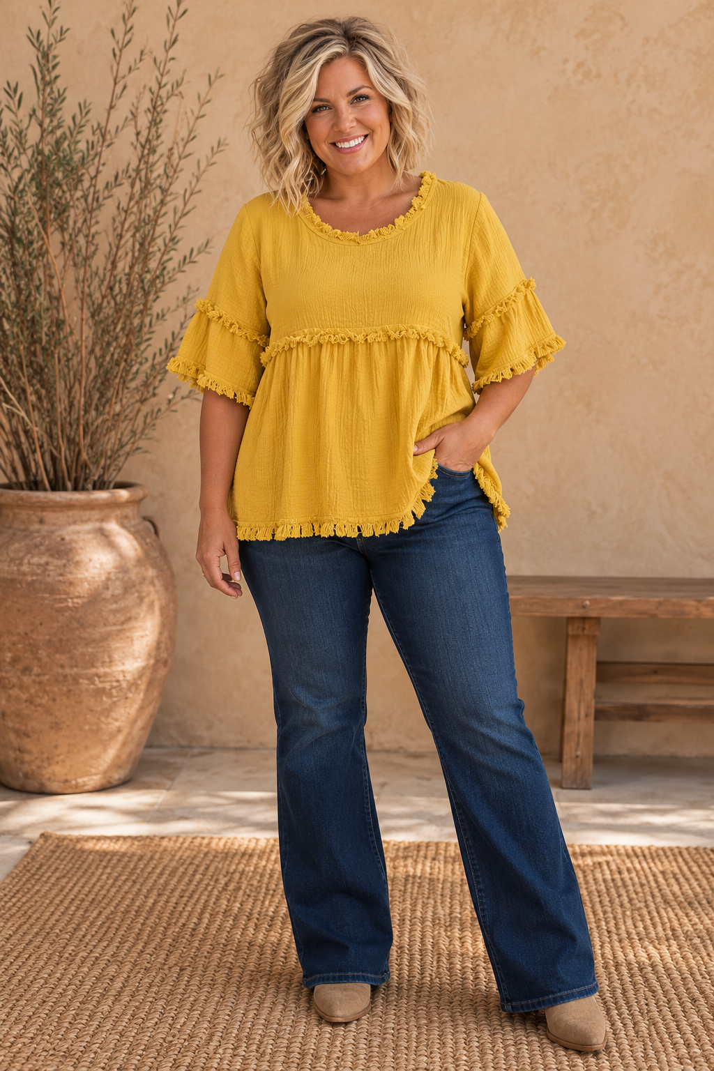 Everly Vintage Top Curvy