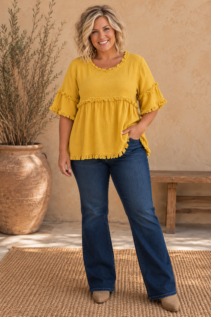 Everly Vintage Top Curvy