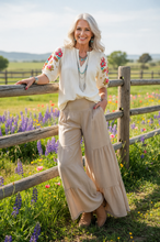 Ellie Embroidered Sleeve Top