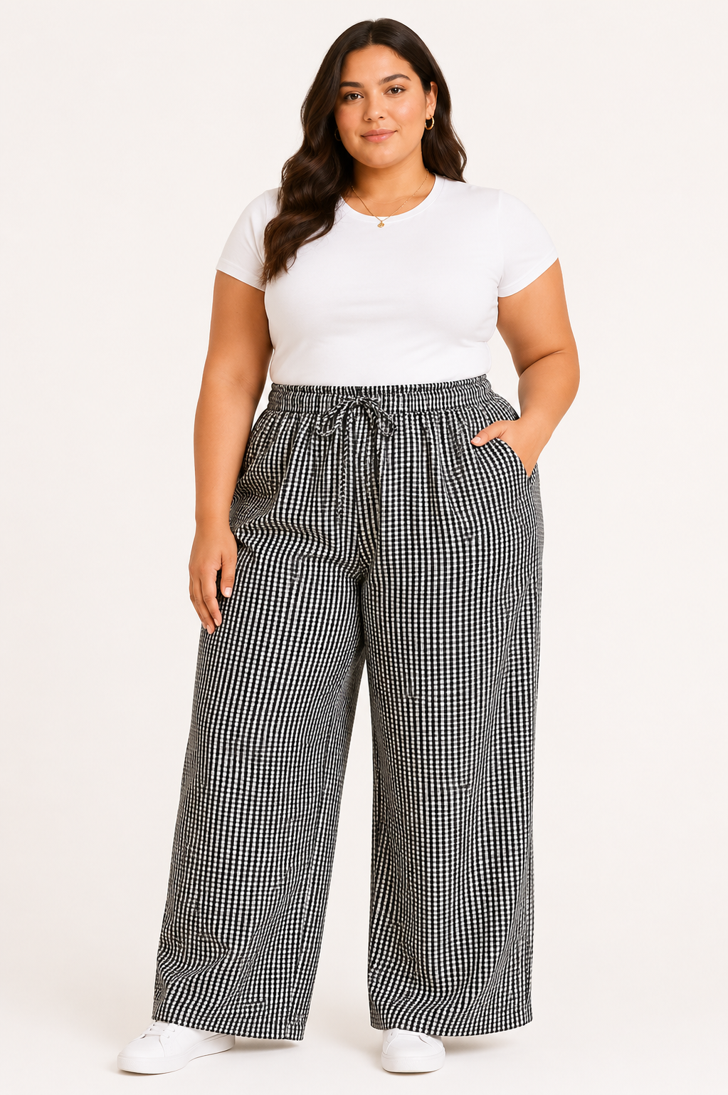 Gingham Lightweight Pants