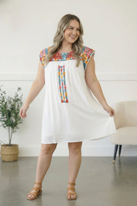 Marisol Embroidered Dress Curvy