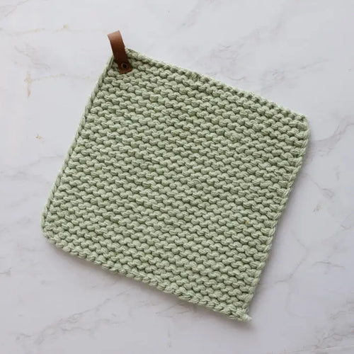 Knitted Potholder Mint Green