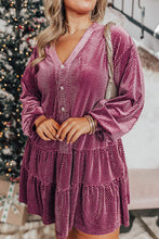 Roamy Velvet Tiered Dress Curvy