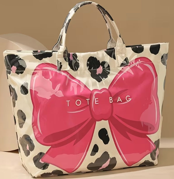 Leopard Bow Tote