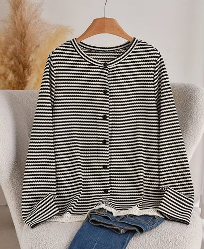 Lark Striped Cardigan Curvy