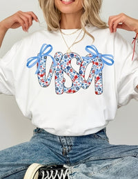 Floral USA Tee Curvy