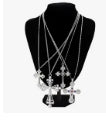 Layered 4 pc Cross Necklace