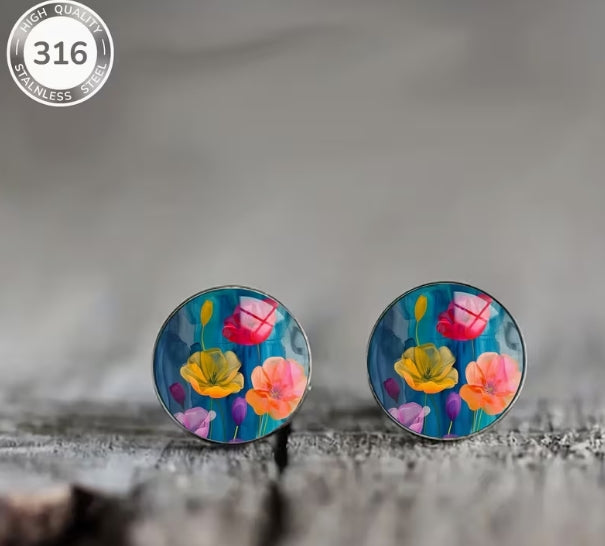 Floral Stud Earrings