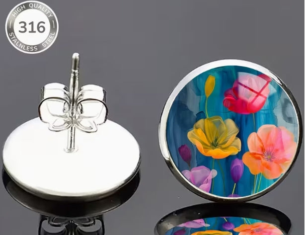 Floral Stud Earrings