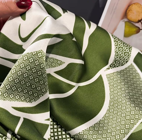 Geometric Floral Scarf