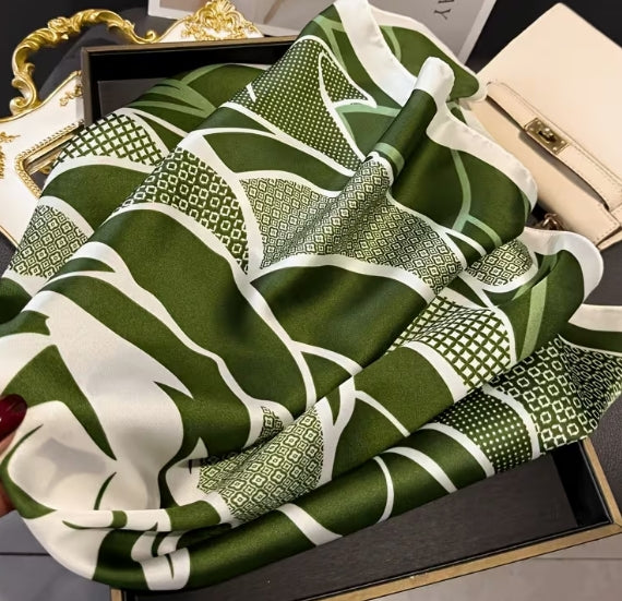 Geometric Floral Scarf