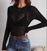 Wild And Free Sheer Top in Curvy