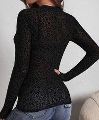 Wild And Free Sheer Top in Curvy