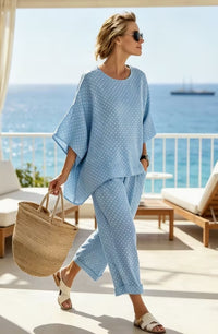 Rebekkah Polka Dot 2 pc Set Curvy