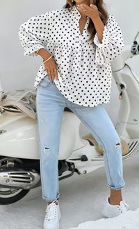 Monroe Polka Dot Blouse Curvy