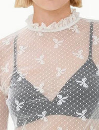 Lacey Bows Sheer Layering Top