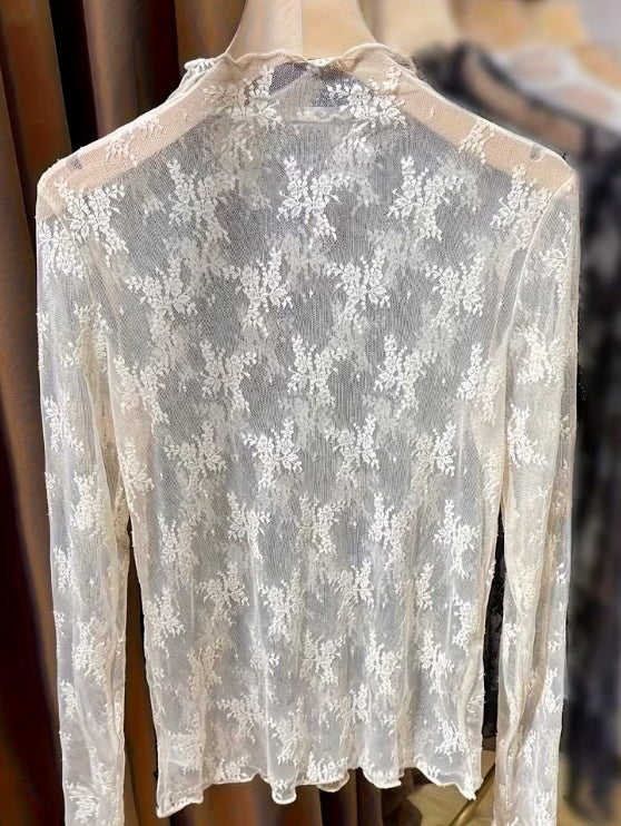 Evolet Sheer Layering Top Curvy