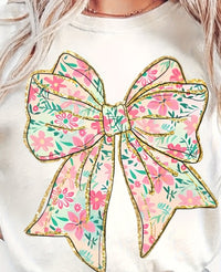 Floral Bow Tee Curvy