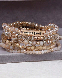 Frosted Amazing Grace Bracelet Set