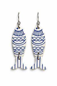 You're A Catch Clay Earrings