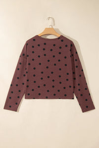 Agatha Polka Dot Cropped Cardigan