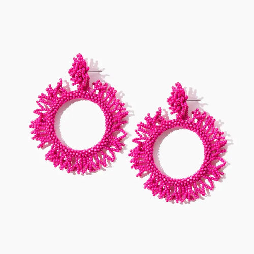 Coral Burst Earrings