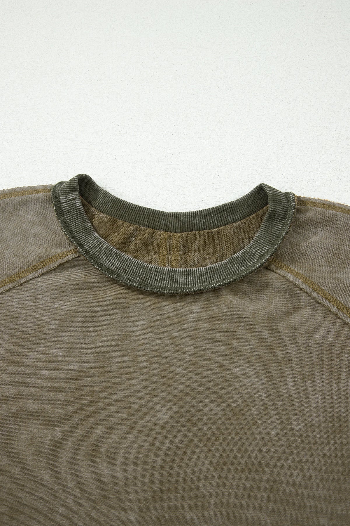 Abigail Mineral Wash Top w/Flower Accent