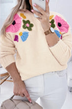 Abigail Crochet Flower Sweater Curvy