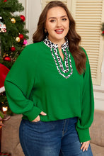Adalee Leopard Puff Sleeve Blouse in Curvy