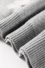 Addison Embroidered Half Zip Sweater in Curvy