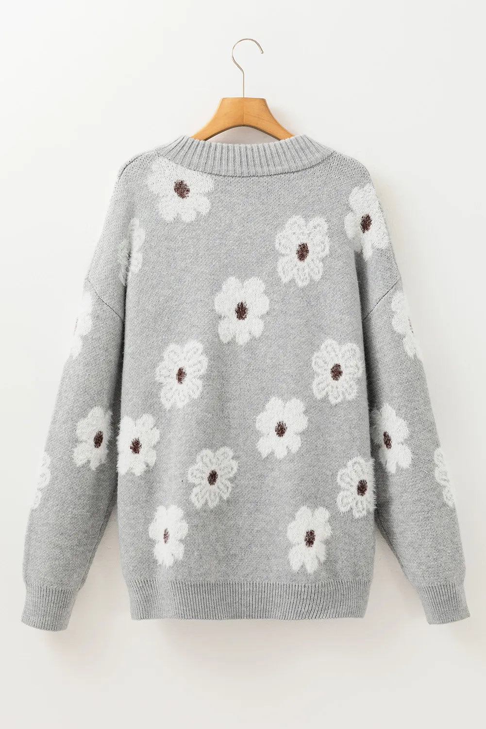 Addison Embroidered Half Zip Sweater in Curvy