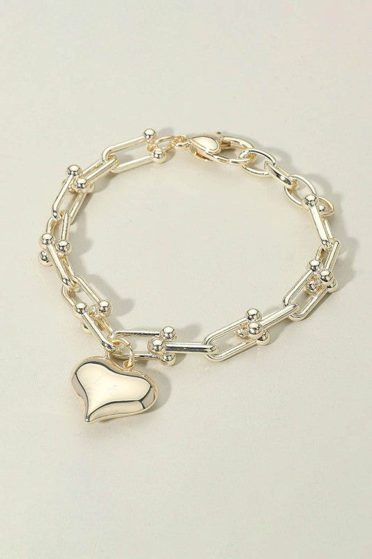 Adia Heart Charm Bracelet