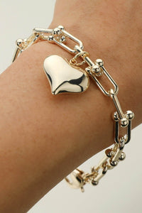 Adia Heart Charm Bracelet