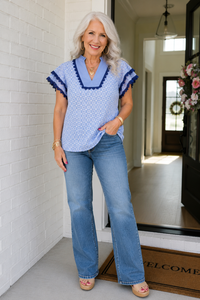 Celeste Eyelet Top