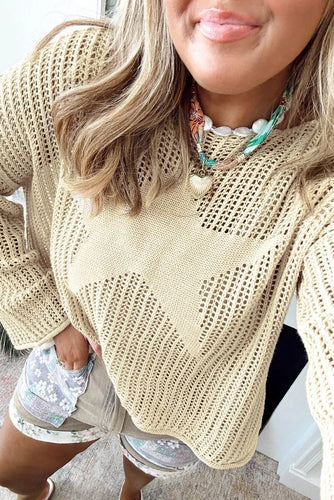 Alden Hollow Out Star Sweater