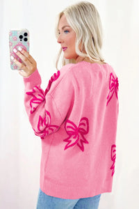 Allison Pink Bow Sweater