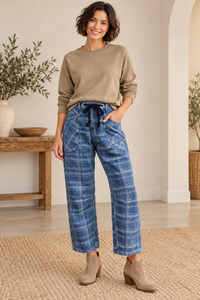 Audra Plaid Jeans