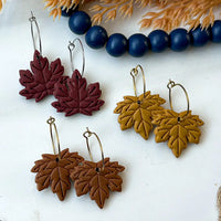 Autumn Leaves Hoop Earrings