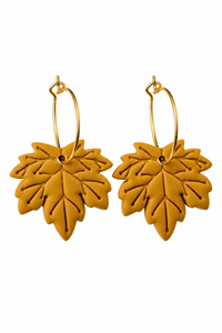 Autumn Leaves Hoop Earrings