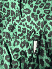 Millie Green Leopard Blouse in Curvy