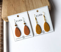 Flower Field Embossed Teardrop Earrings