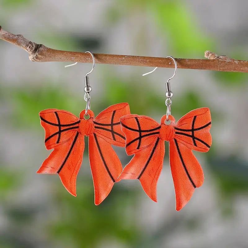 Basketball Bow Earrings