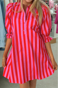 Beth Ann Red Stripe Dress