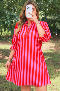 Bethany Frilled Collar Dress in Curvy