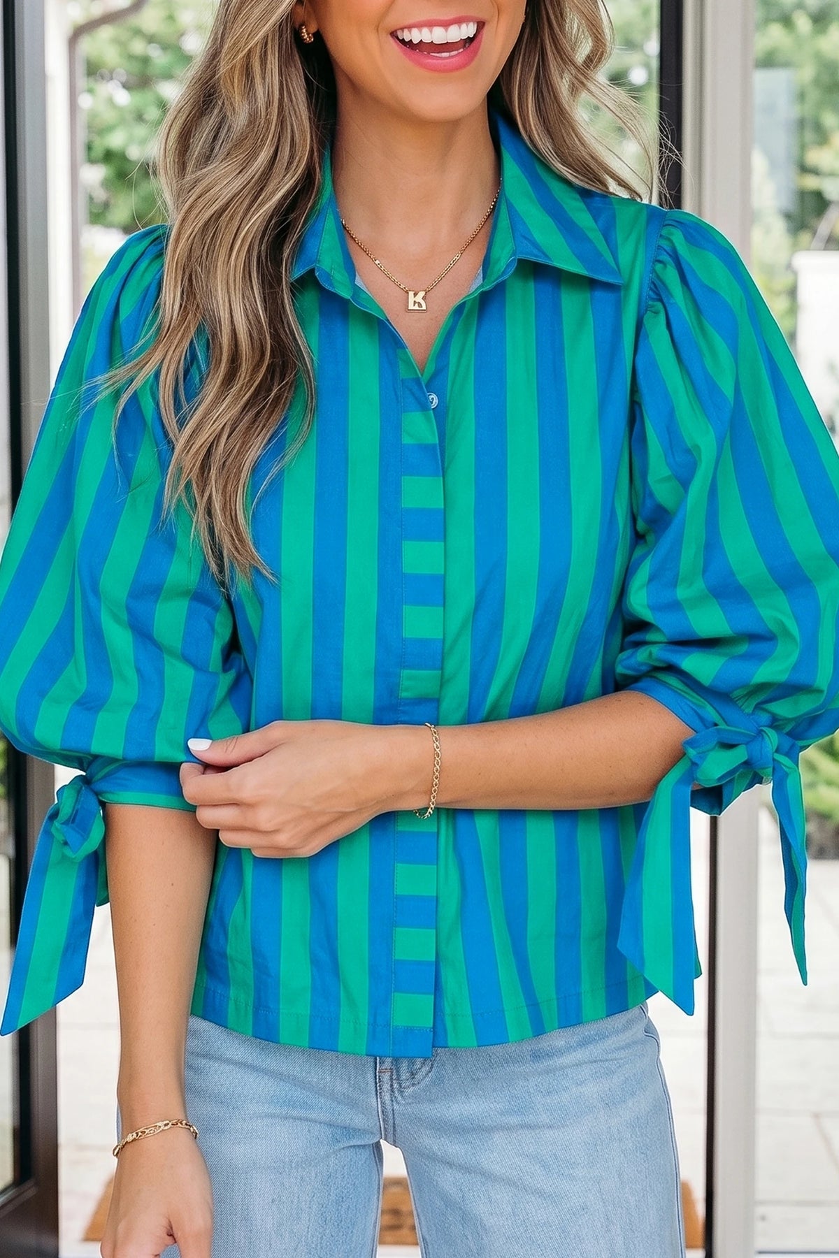 Betsey Blue Stripe Top