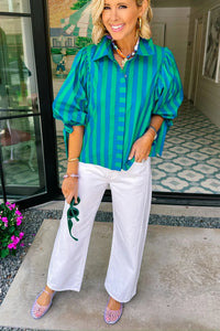 Betsey Blue Stripe Top